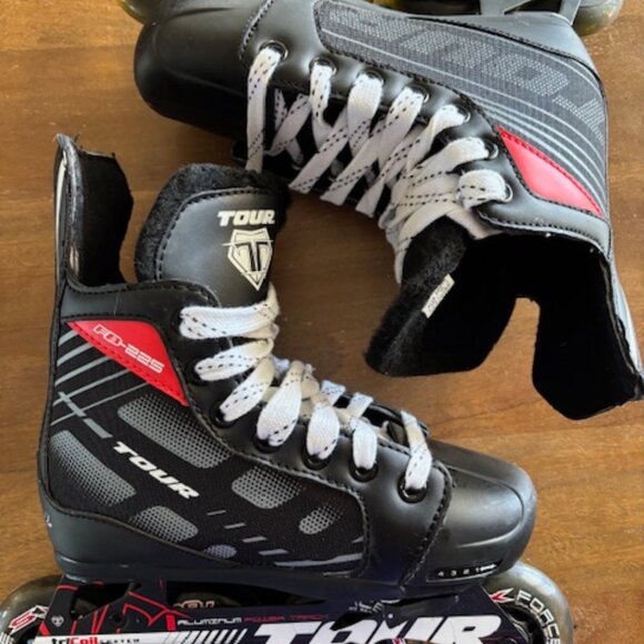 Tour FB-225 Nano Tech In Line Skates Youth Adjustable Size 1-4 Tri Coil System - Picture 4 of 14